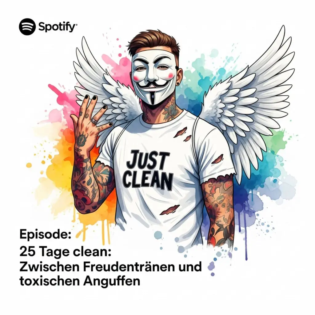 25 Tage clean: Zwischen Freudentränen und toxischen Angriffen - Tagebuch und Podcast Titelbild
