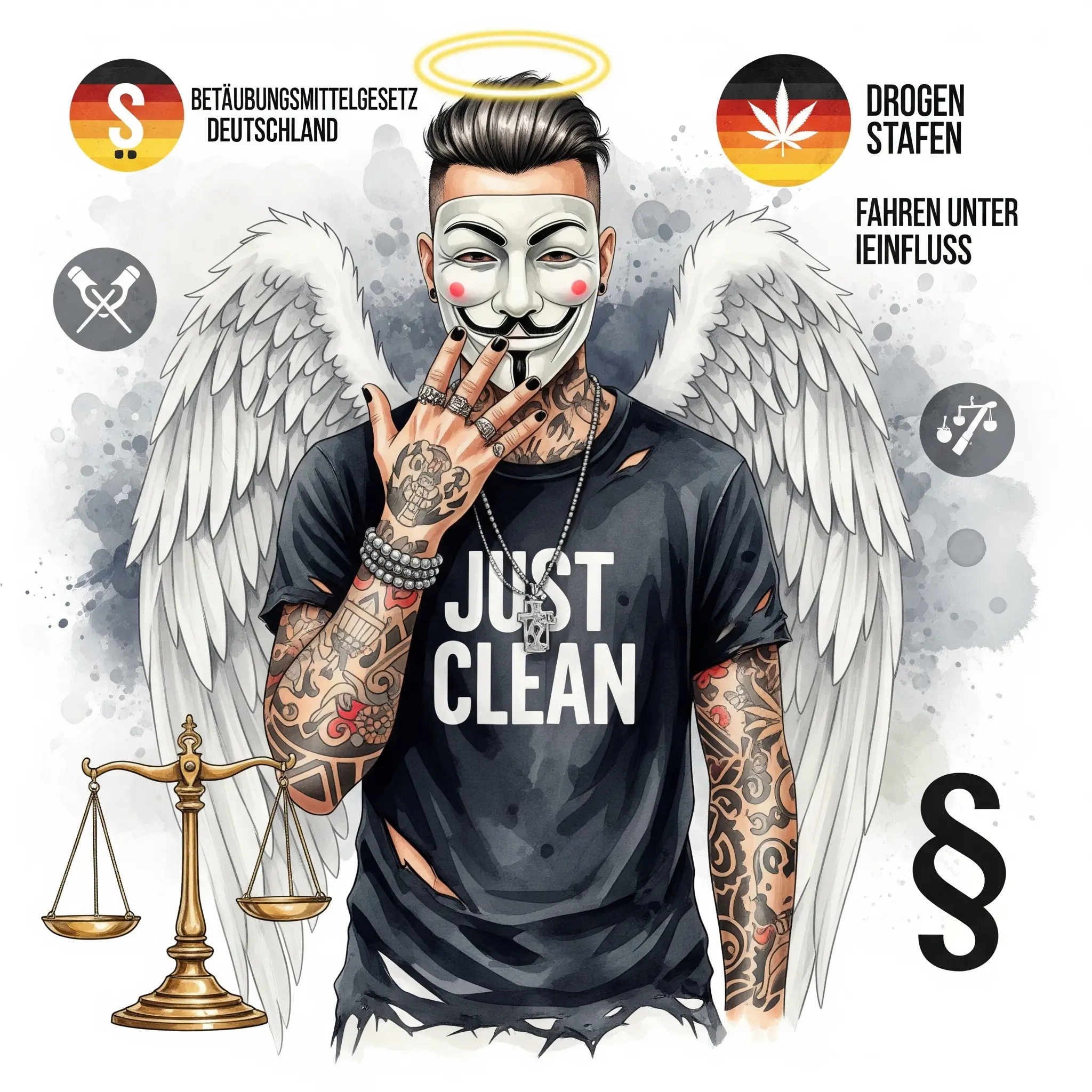 Eine Richterwaage oder ein Paragraph-Symbol.
Keywords für Bild: Betäubungsmittelgesetz Deutschland, Drogen Strafen, Fahren unter Einfluss