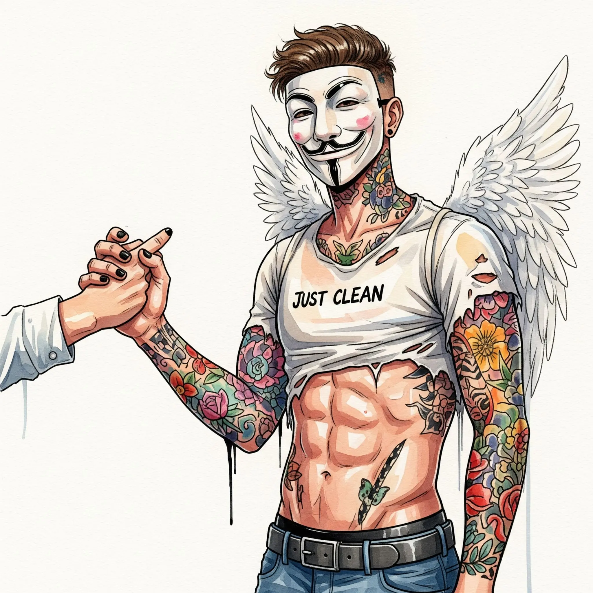 Zwei Hände, die sich offen und vertrauensvoll halten. Die Atmosphäre ist warm und ehrlich. Symbolisiert das ehrliche Gespräch und die Akzeptanz. "ehrliches Gespräch", "Vertrauen aufbauen", "sich verletzlich zeigen"