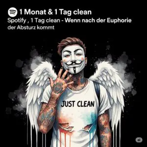 1 Monat & 1 Tag clean: Wenn nach der Euphorie der Absturz kommt. Podcast und Artikel Titelbild