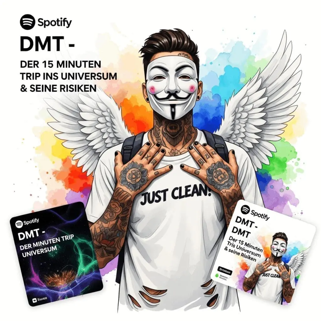 DMT: Der 15-Minuten-Trip ins Universum & seine Risiken. Podcast und Artikel Titelbild