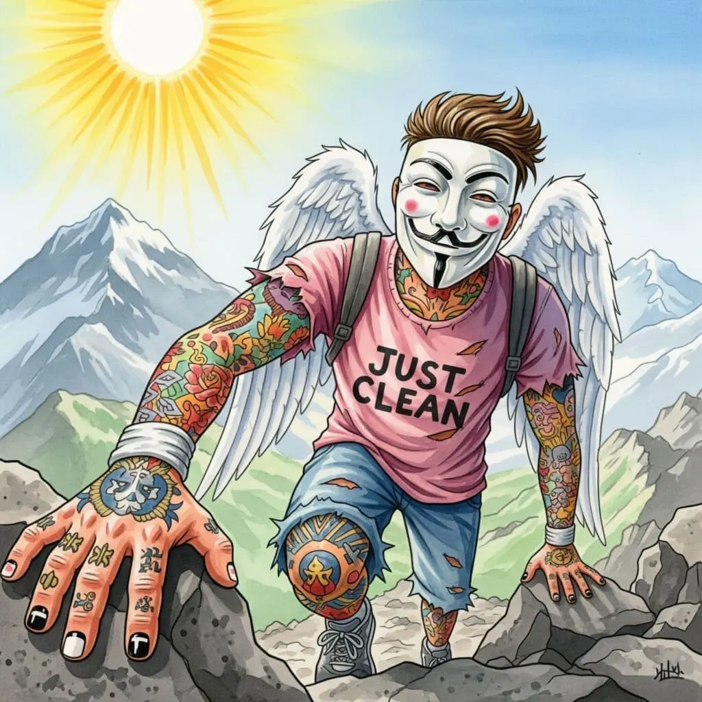 Eine junge Person, die selbstbewusst und lächelnd einen Bergpfad erklimmt. Sonne im Hintergrund.
Keywords für Bild-Alt-Text: "KVT Selbstbewusstsein stärken positive Zukunft"