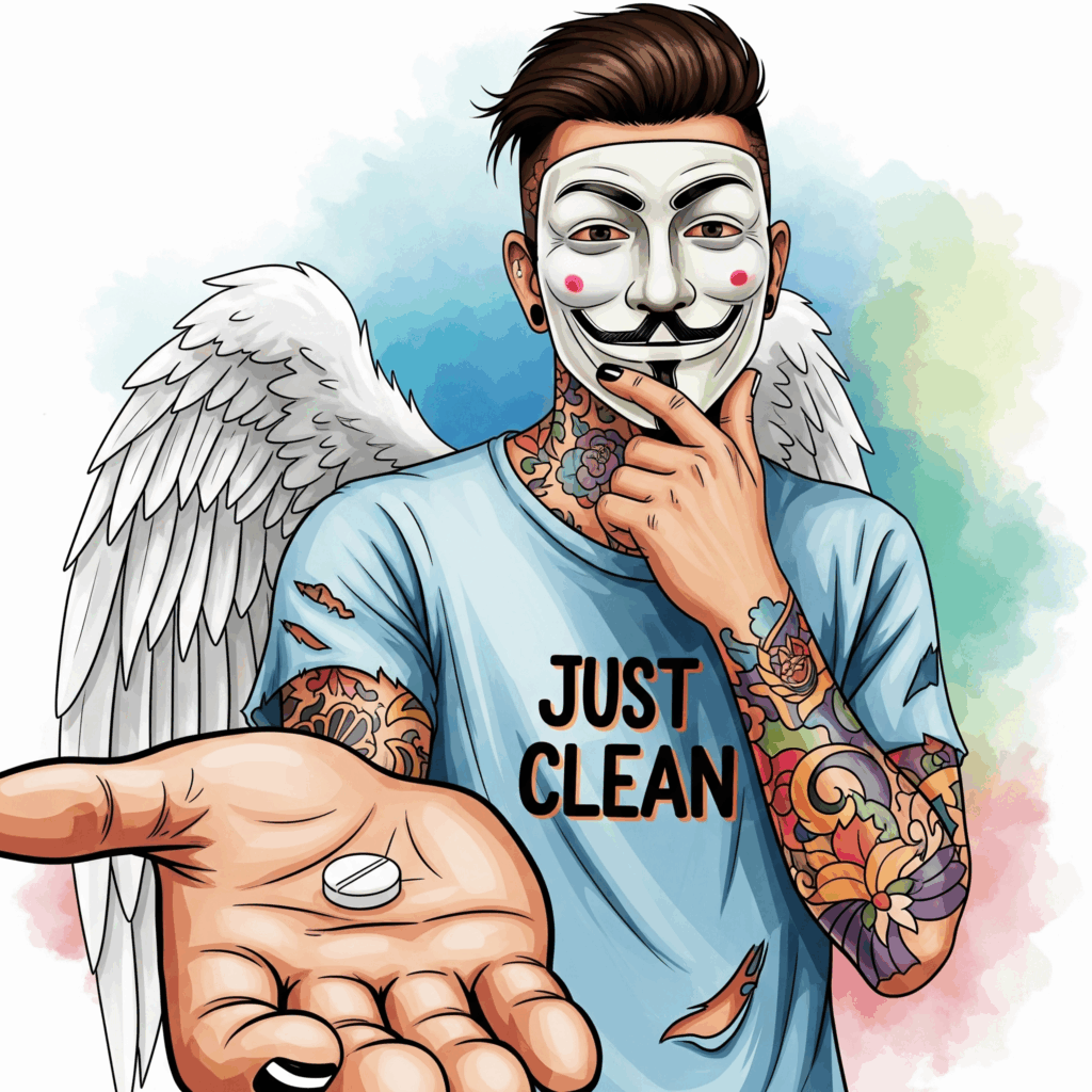 Eine Person, die nachdenklich und etwas ratlos eine einzelne Pille in der Handfläche betrachtet. Der Fokus liegt auf der Pille. Symbolisiert die Frage nach den Nebenwirkungen. "Libidoverlust durch Medikamente", "Nebenwirkungen von Pillen", "sexuelle Unlust"