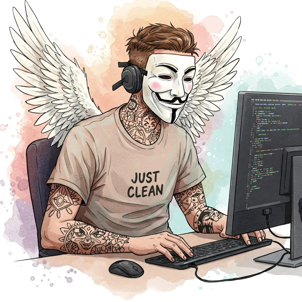 Jugendlicher vor Computer lernt Programmieren kreativ