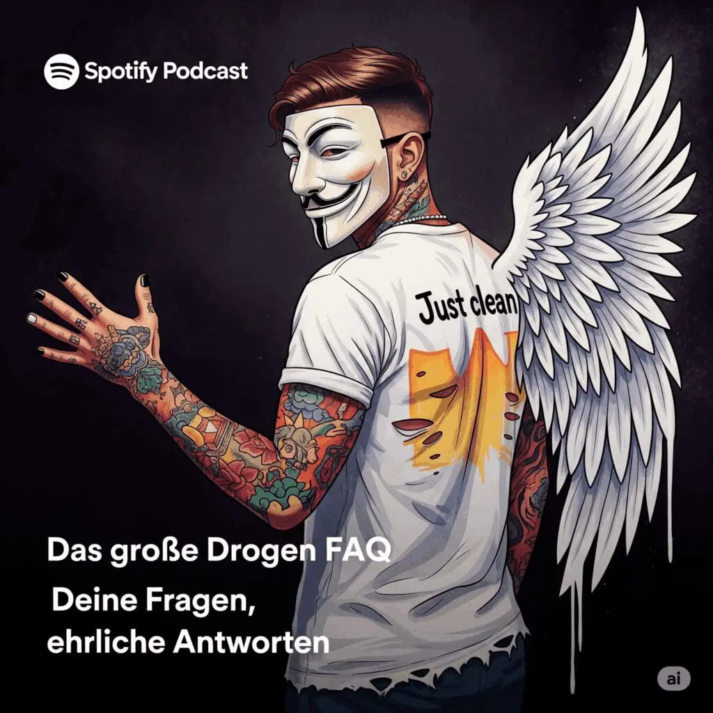 Das große Drogen-FAQ: Deine Fragen, ehrliche Antworten. Podcast und Artikel Titelbild