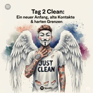 Tag 2 clean: Ein neuer Anfang, alte Kontakte & harte Grenzen. Podcast und Artikel Titelbild
