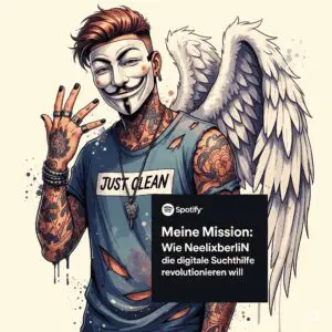 Meine Mission: Wie NeelixberliN die digitale Suchthilfe revolutionieren will. Podcast und Artikel Titelbild