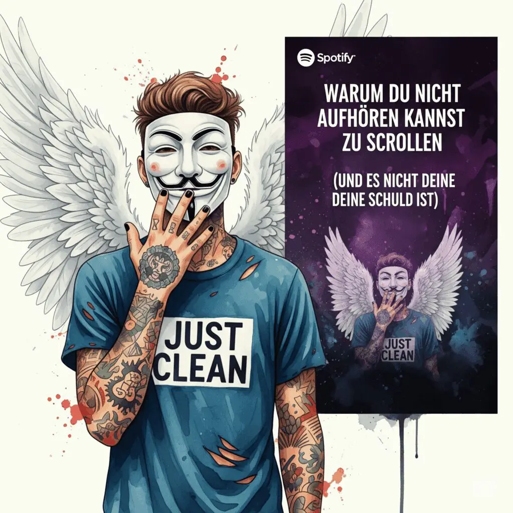 Warum du nicht aufhören kannst zu scrollen (und es nicht deine Schuld ist) Podcast und Artikel Titelbiild