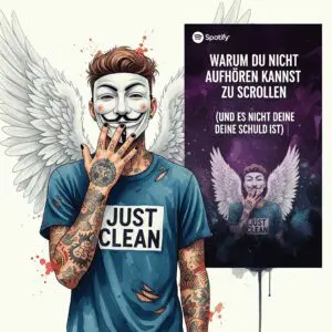 Warum du nicht aufhören kannst zu scrollen (und es nicht deine Schuld ist) Podcast und Artikel Titelbiild