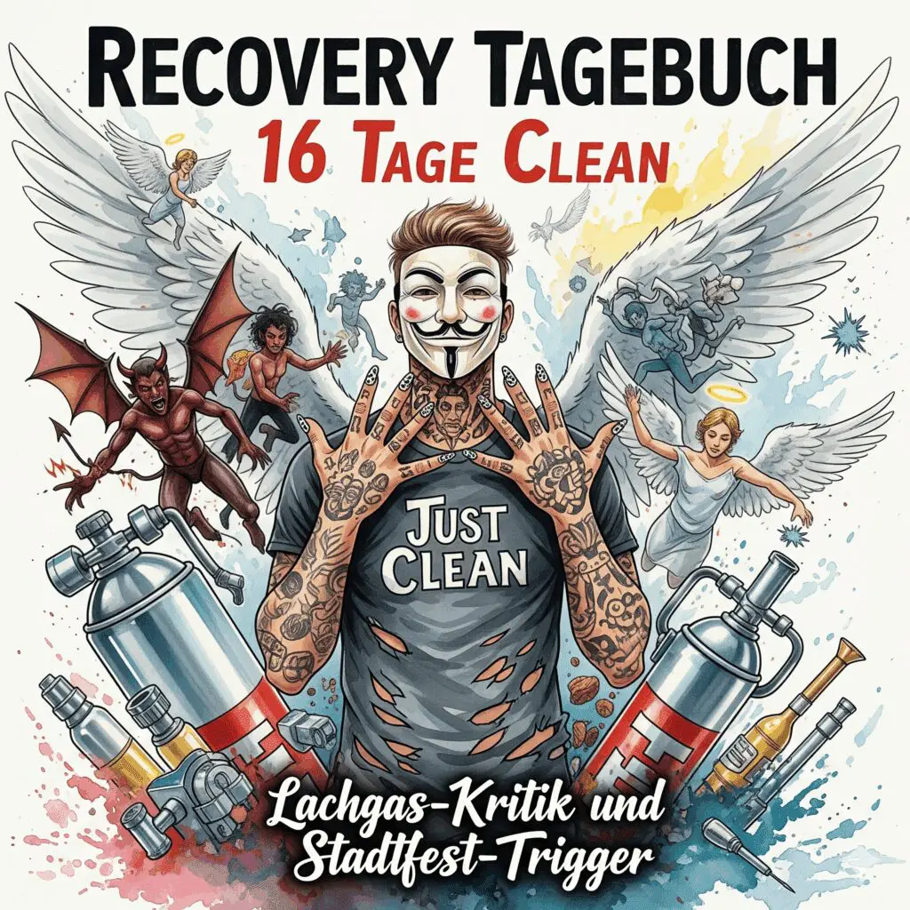 Recovery Tagebuch: 16 Tage Clean, Lachgas-Kritik und Stadtfest-Trigger