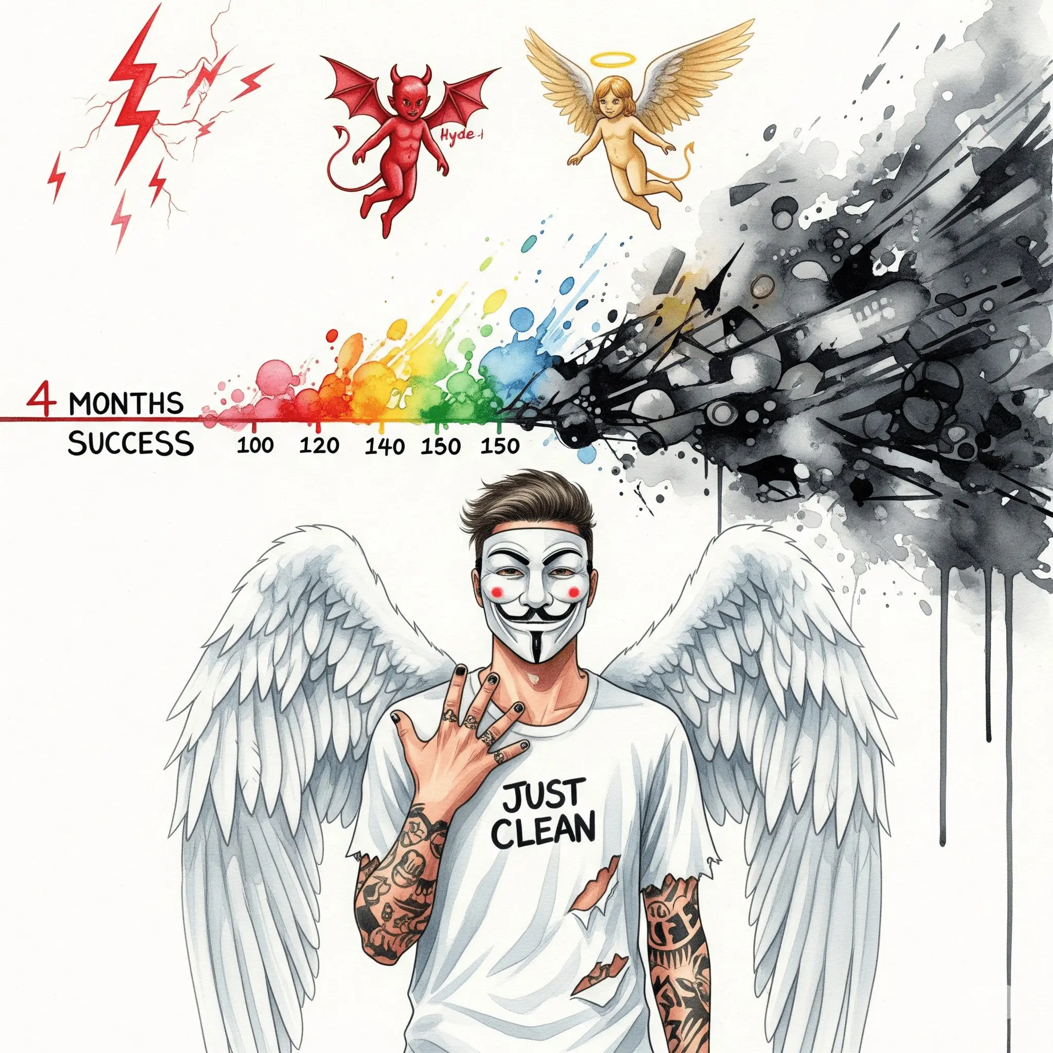 Recovery 4 Monate clean Rückfall Teufel Engel Hyde Hirnschlag Warnung Kokain Arbeitssucht Kompensation