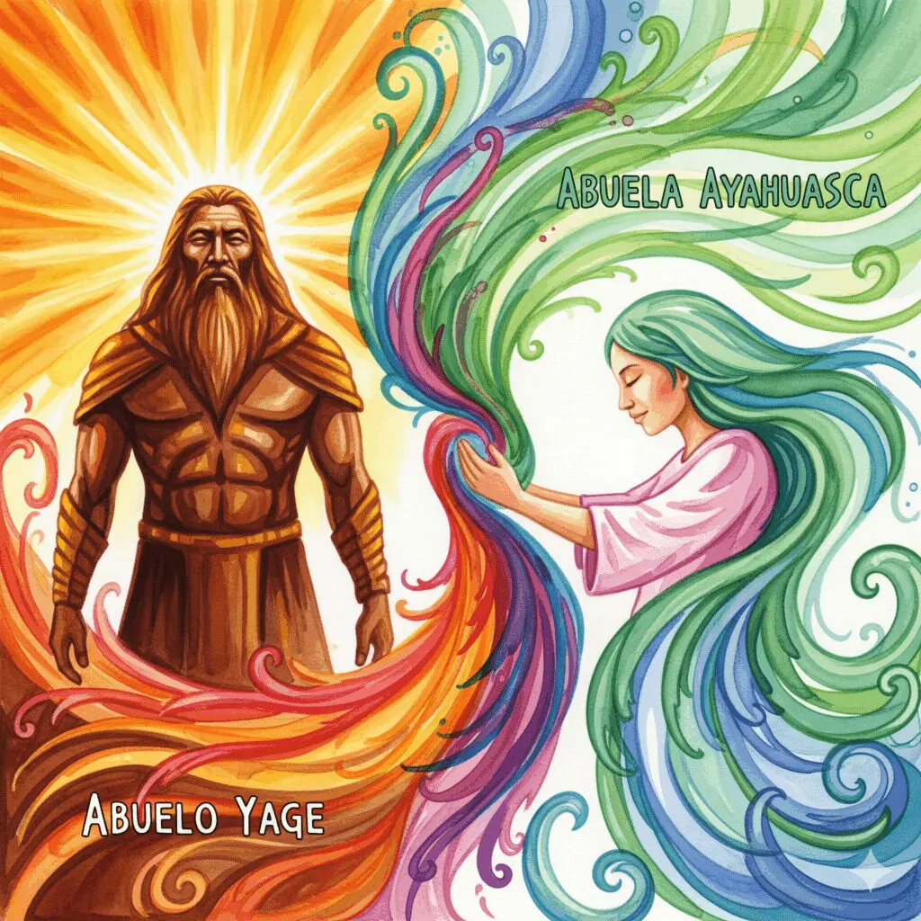 Yage maskulin Ayahuasca feminin Energie Abuelo Abuela Großvater Großmutter Tradition