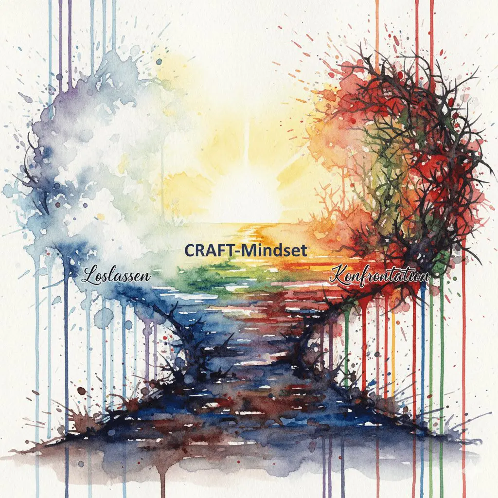 Drei Wege für Angehörige: Loslassen, Konfrontation und der leuchtende, farbenfrohe Weg des CRAFT-Mindsets.