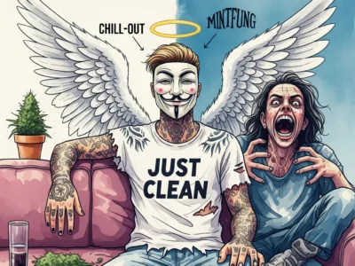 Cannabis kiffen: Zwischen Chill-Out und Psychotrip – Ein ehrlicher Guide. Podcast und Artikel Titelbild