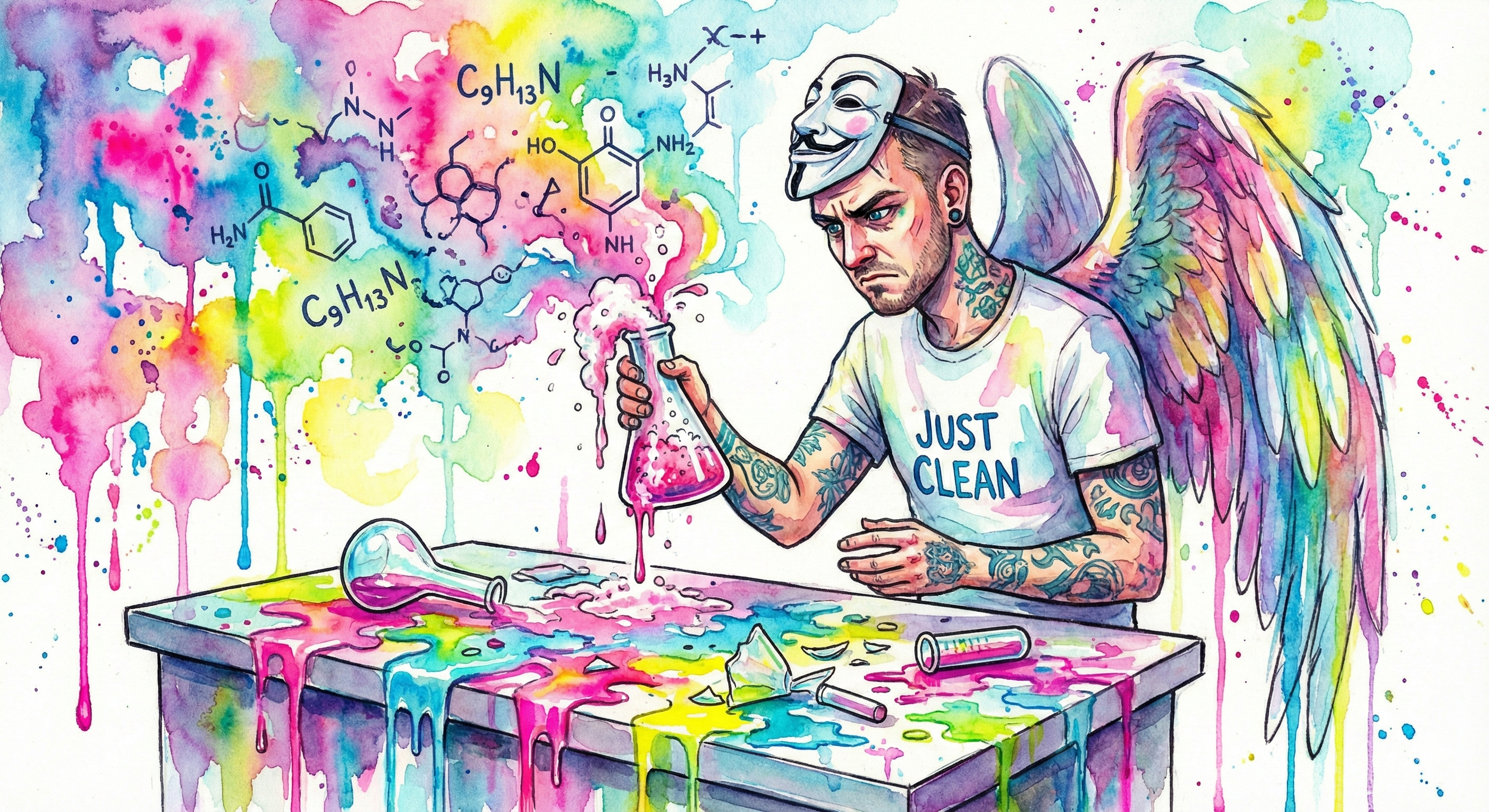 NeelixberliN untersucht die chemische Zusammensetzung von Amphetamin-Paste.