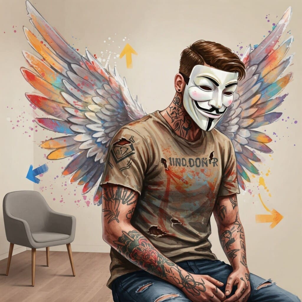 Wegweiser/Pfeile (symbolisch für Weg aus der Sucht) oder neutrale Beratungsraum-Szene. Keywords: Suchthilfe, Beratung, Therapie, Unterstützung, Ausweg
