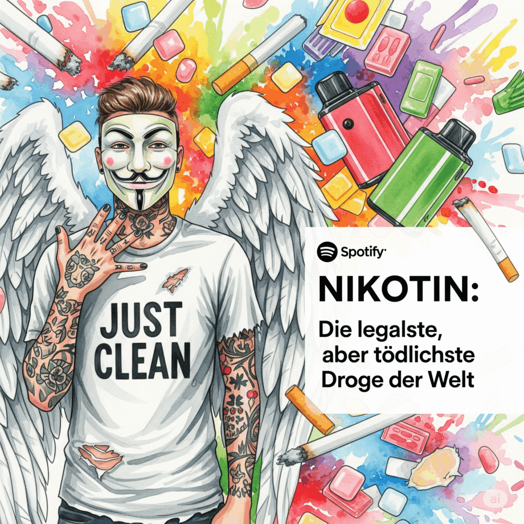 Nikotin: Die legalste, aber tödlichste Droge der Welt. Podcast und Artikel Titelbild