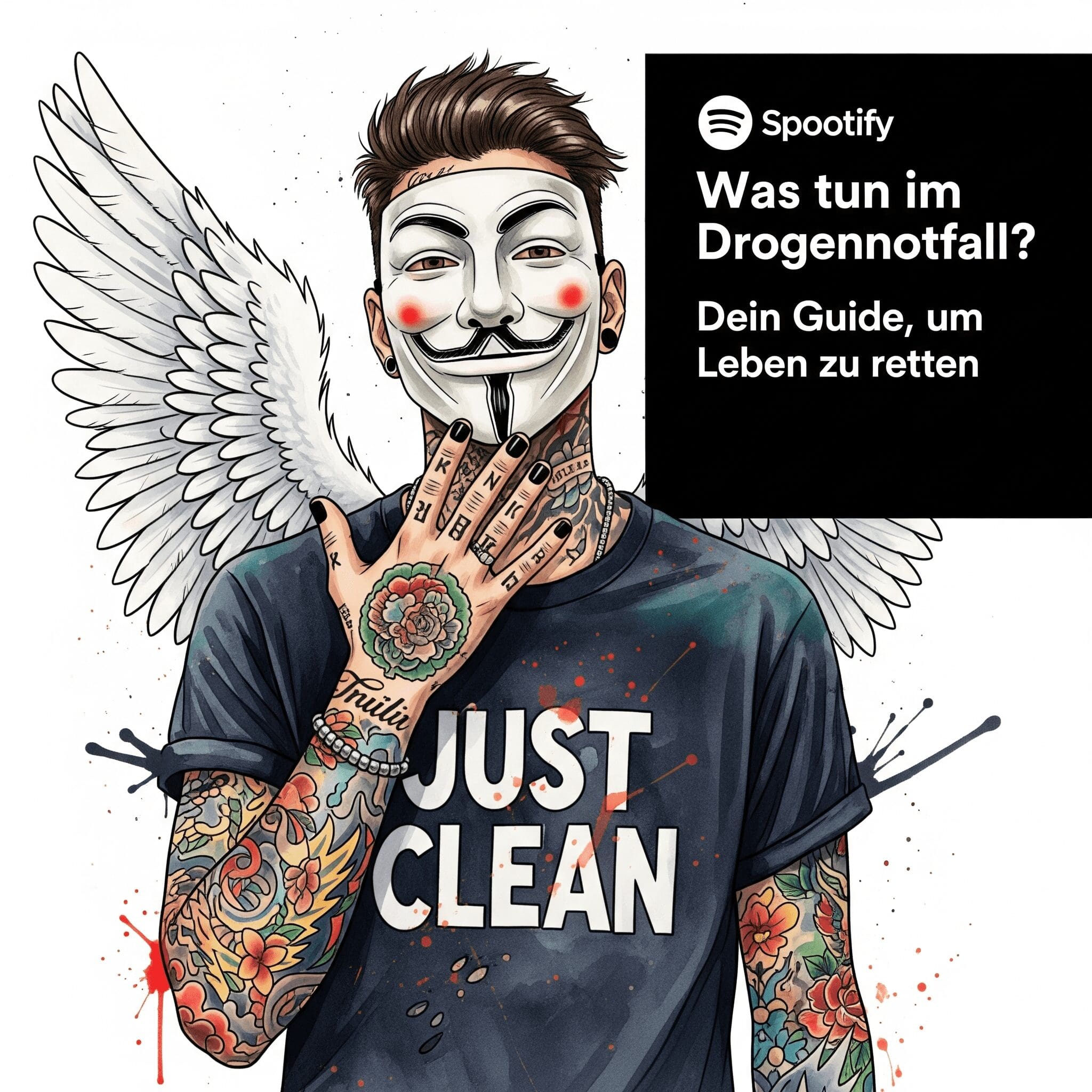 Was tun im Drogennotfall? Dein Guide, um Leben zu retten. Podcast und Artikel Titelbild