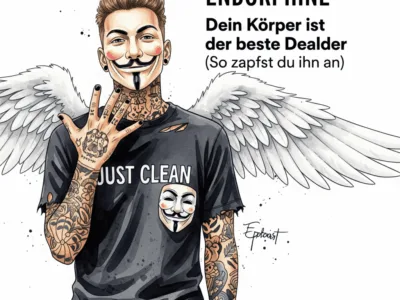Endorphine: Dein Körper ist der beste Dealer – So zapfst du ihn an. Podcast und Artikel Titelbild
