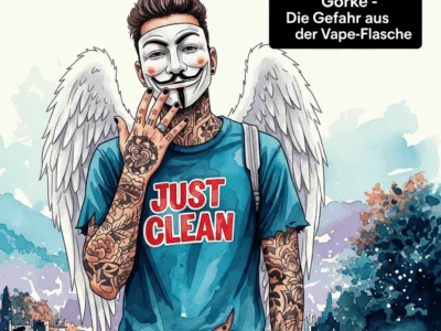 "Görke": Die tödliche Gefahr aus der harmlosen Vape-Flasche. Podcast und Artikel Titelbild