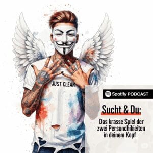 Sucht & Du: Das krasse Spiel der zwei Persönlichkeiten in deinem Kopf. Podcast und Artikel Titelbild