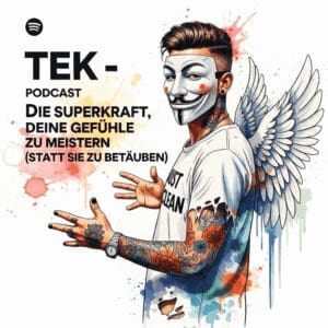 TEK: Die Superkraft, deine Gefühle zu meistern (statt sie zu betäuben). Podcast und Artikel Titelbild