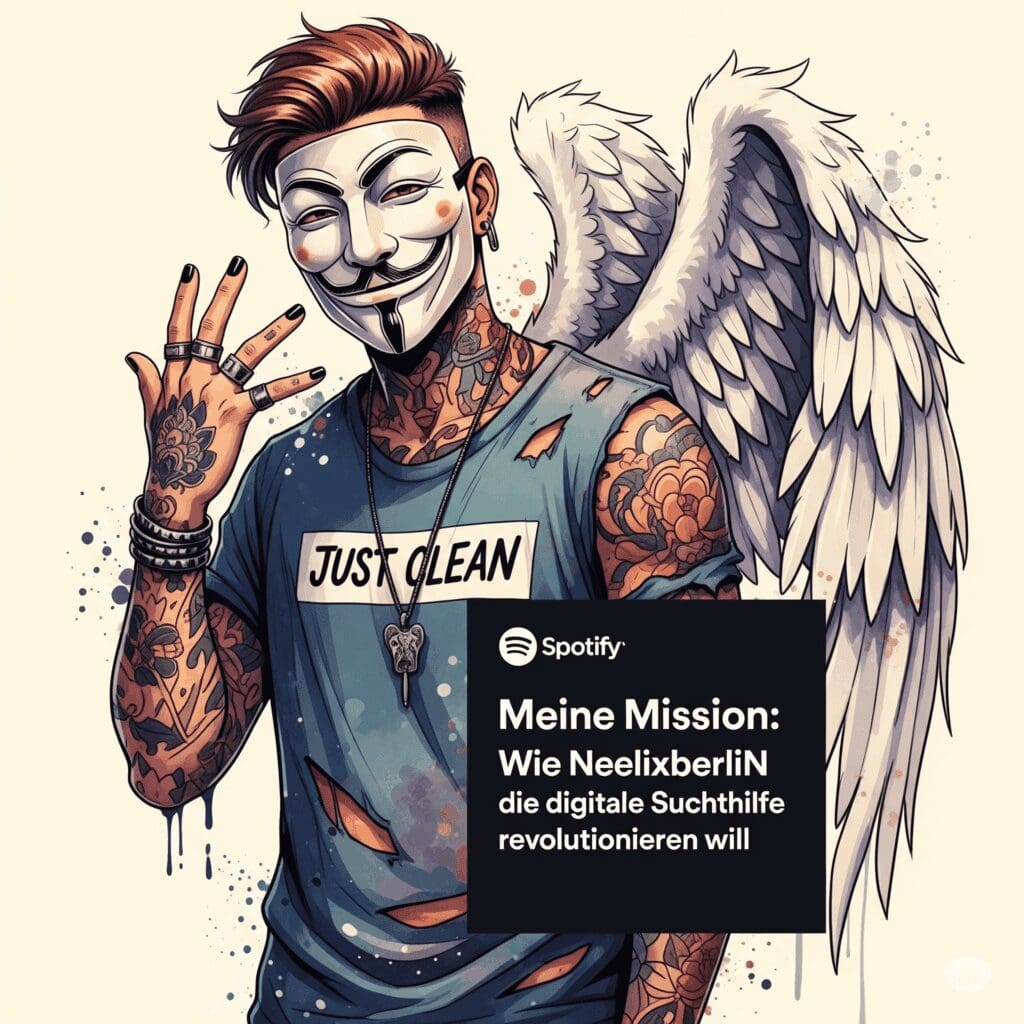 Meine Mission: Wie NeelixberliN die digitale Suchthilfe revolutionieren will. Podcast und Artikel Titelbild
