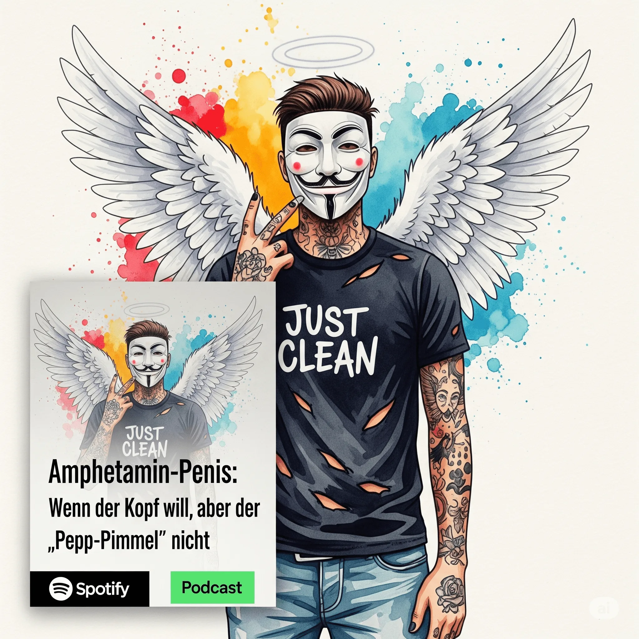Amphetamin-Penis: Wenn der Kopf will, aber der "Pepp-Pimmel" nicht. Podcast und Artikel Titelbild