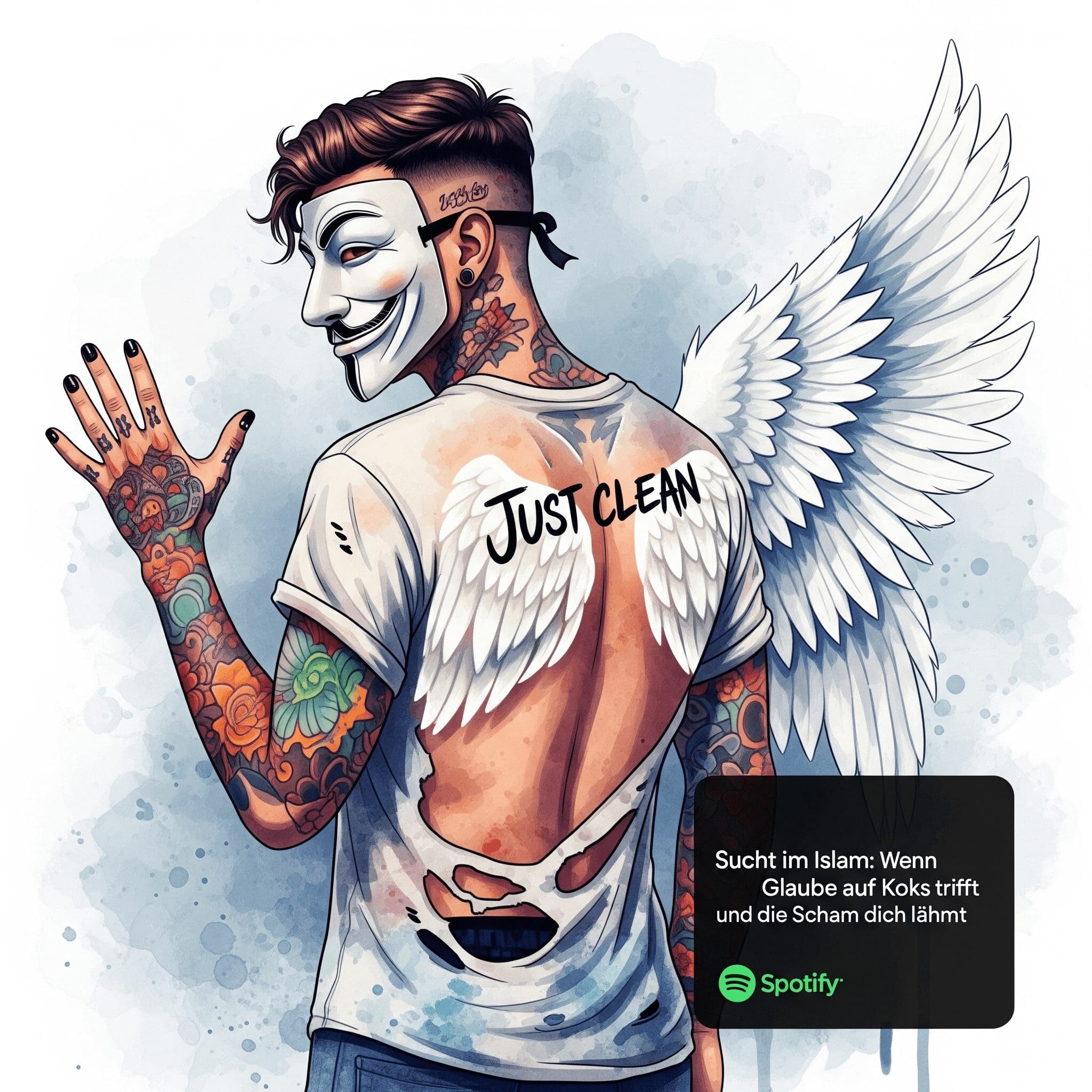 Sucht im Islam: Wenn Glaube auf Koks trifft und die Scham dich lähmt. Podcast und Artikel Titelbild