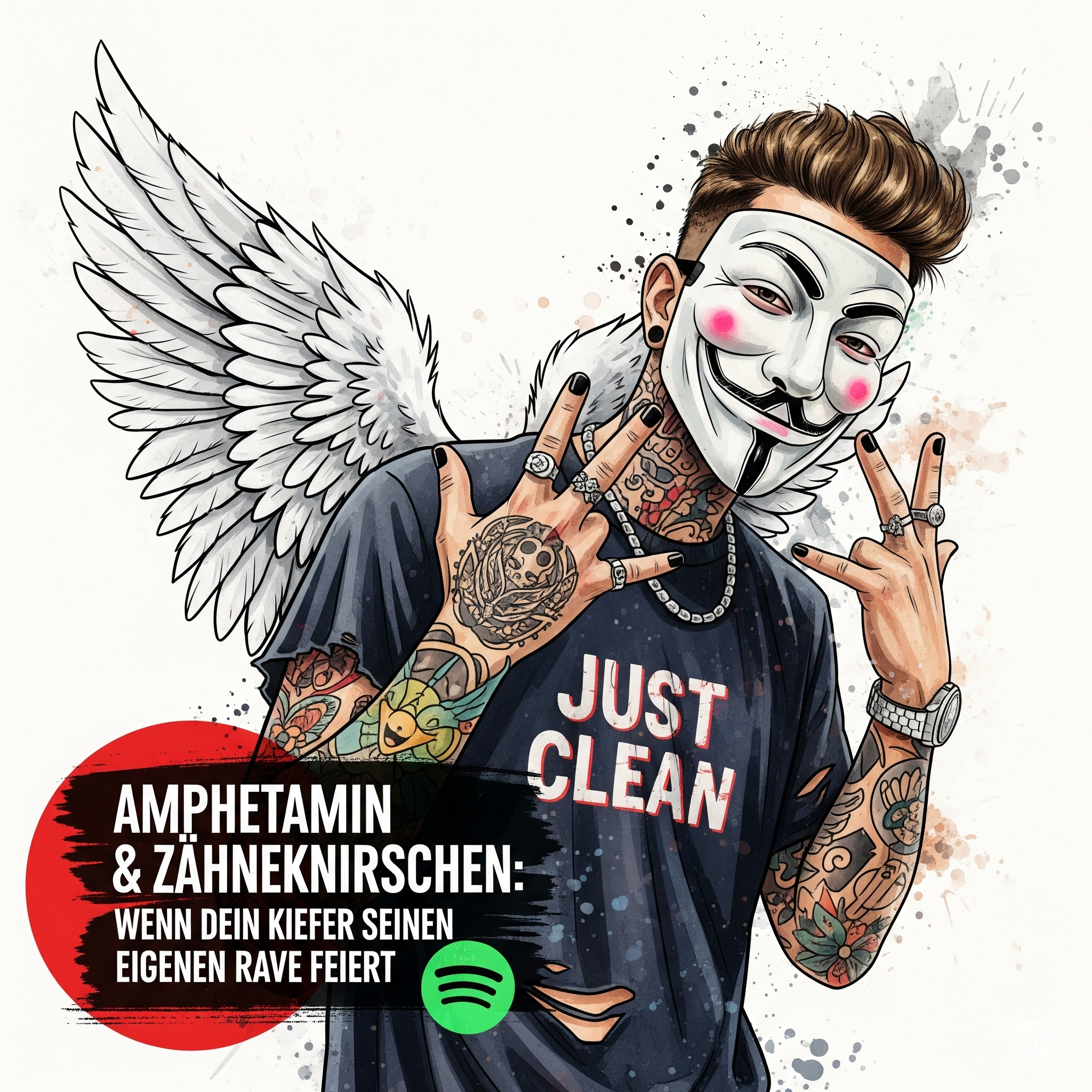 Amphetamin & Zähneknirschen: Wenn dein Kiefer seinen eigenen Rave feiert. Podcast und Artikel Titelbild