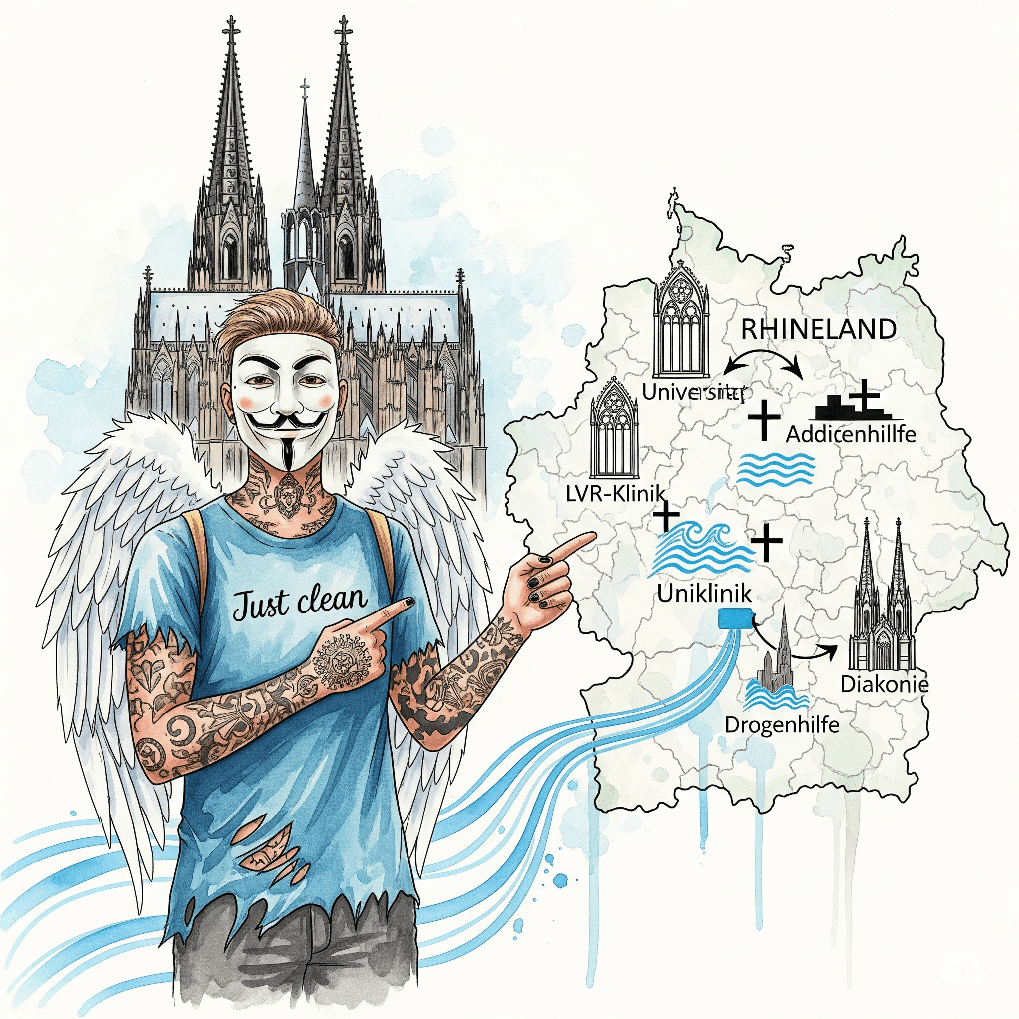 Suchtberatung Köln Karte Standorte LVR-Klinik Universitätsklinikum Dom Drogenhilfe ansprechbar Diakonie SKM