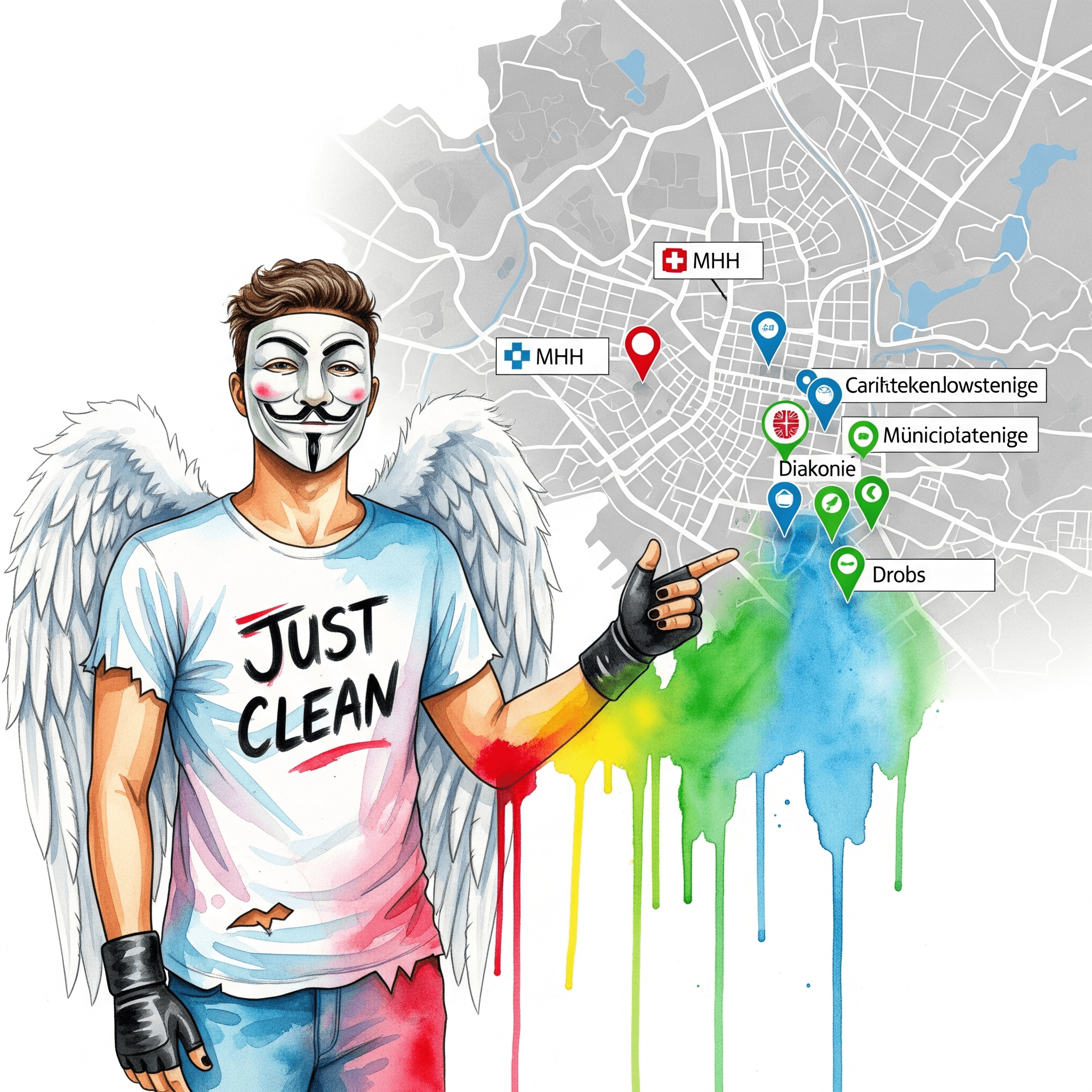 "Suchtberatung Hannover Karte Standorte", "Drobs Caritas Diakonie Adressen", "Hannover Beratungsstellen Übersicht", "Just clean NeelixBerlin"