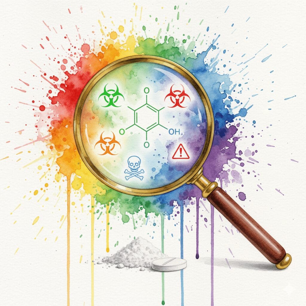 Drogen werden unter einem Mikroskop analysiert. Symbol für das Drugchecking-Angebot bei "Release" in Köln.