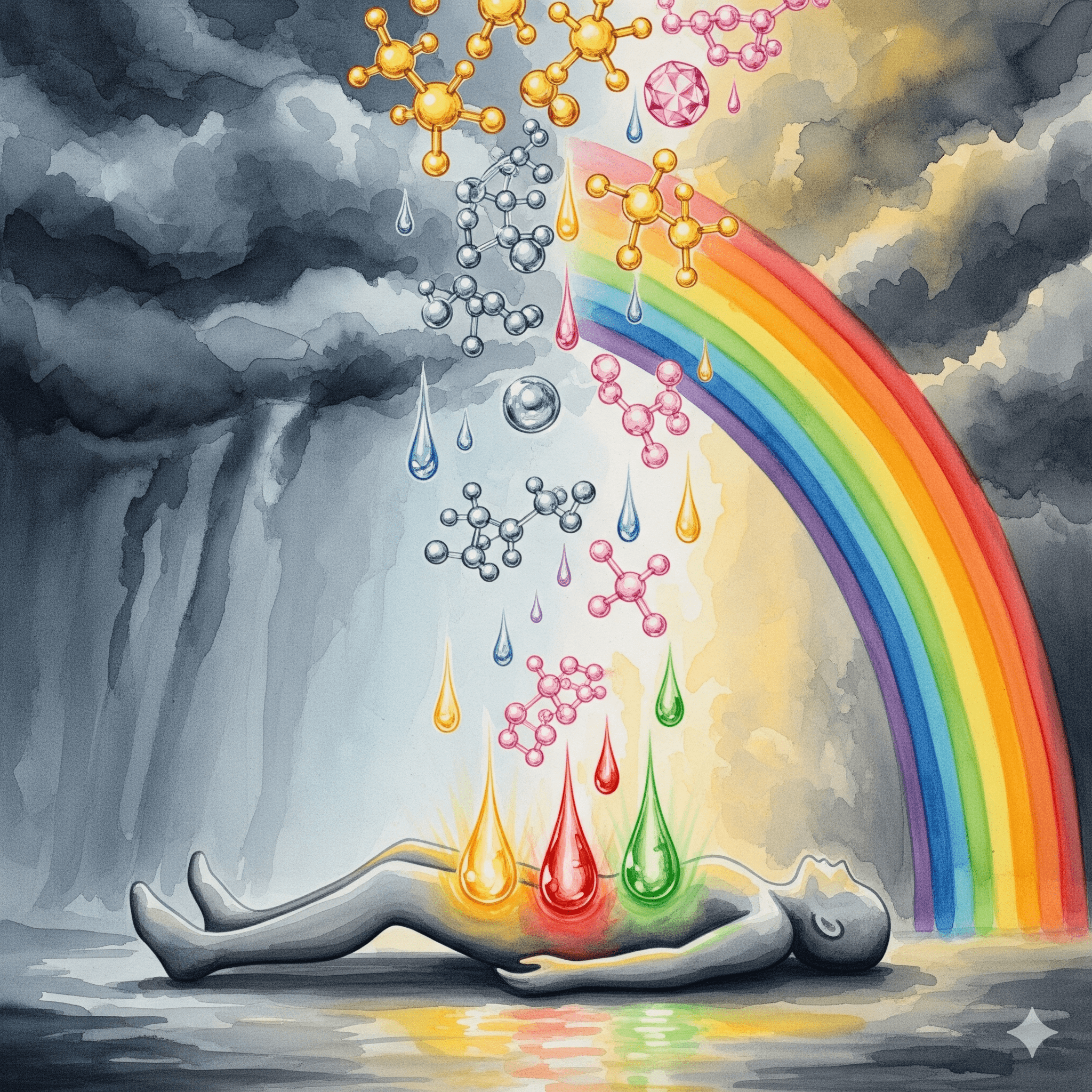 Hormon Therapie Rettung Heilung Recovery Sexualität goldener Regen Testosteron Östrogen Moleküle heilende Tropfen