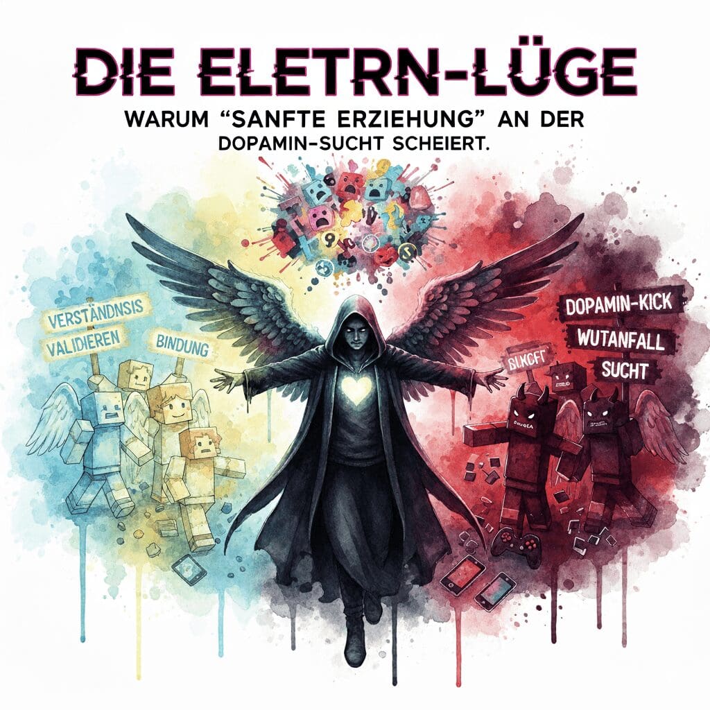Die Eltern-Lüge: Warum ’sanfte Erziehung‘ an der Dopamin-Sucht scheitert (und du nicht schuld bist)