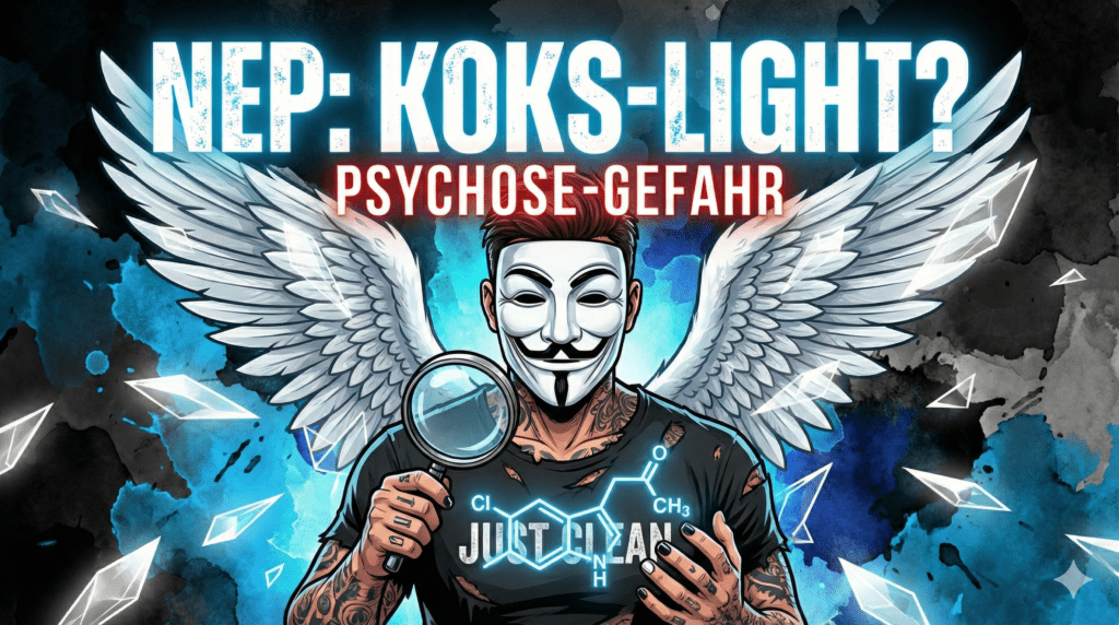 NeelixberliN warnt vor NEP N-Ethylpentedron mit Text Koks-Light Psychose Gefahr